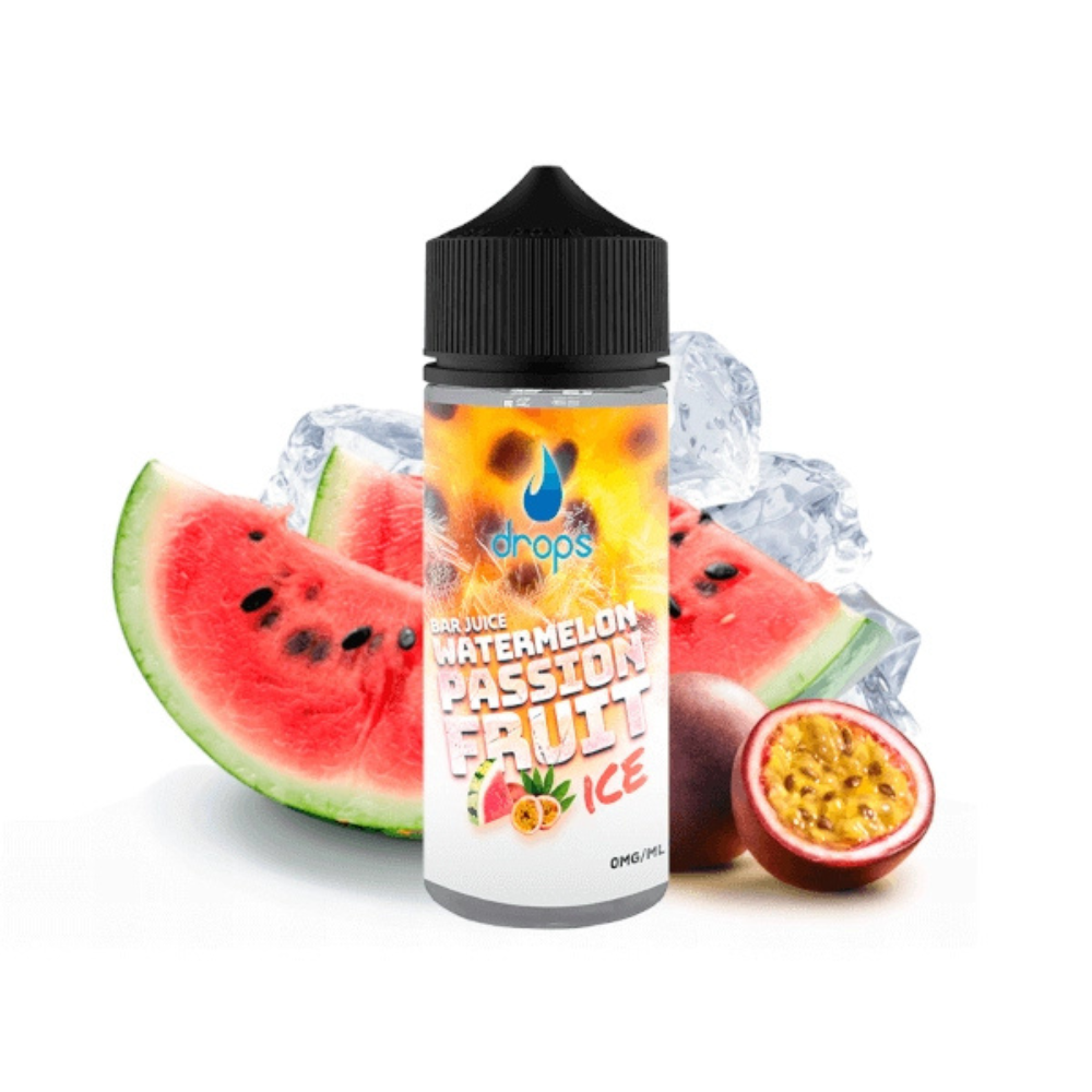 AROMA DROPS BAR JUICE WATERMELON PASSION FRUIT ICE CONCENTRADO 60ML (LONGFILL)