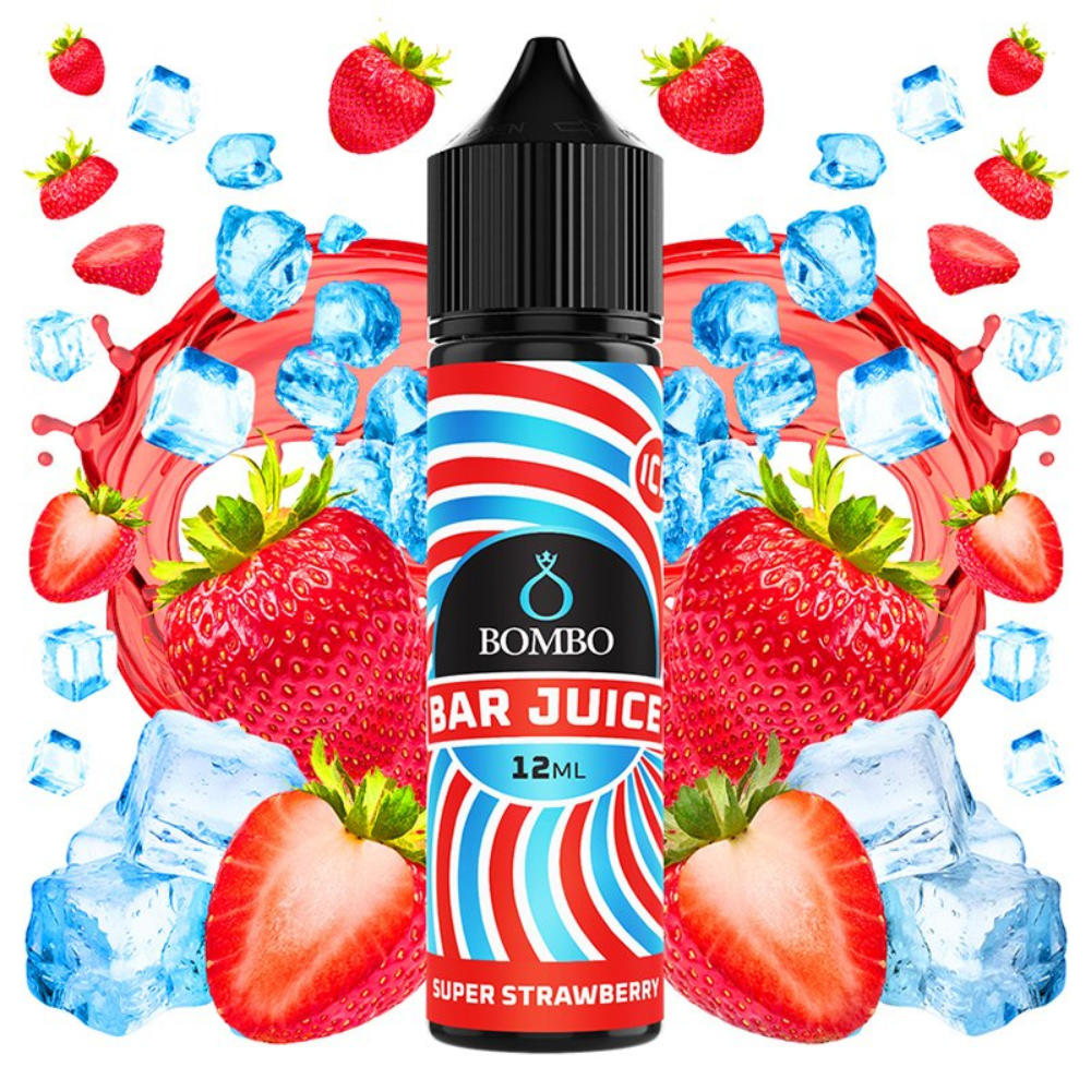AROMA BAR JUICE BY BOMBO SUPER STRAWBERRY ICE 12ML (LONGFILL)