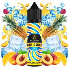 AROMA BAR JUICE BY BOMBO PINEAPPLE PEACH MANGO ICE  12ML (LONGFILL)