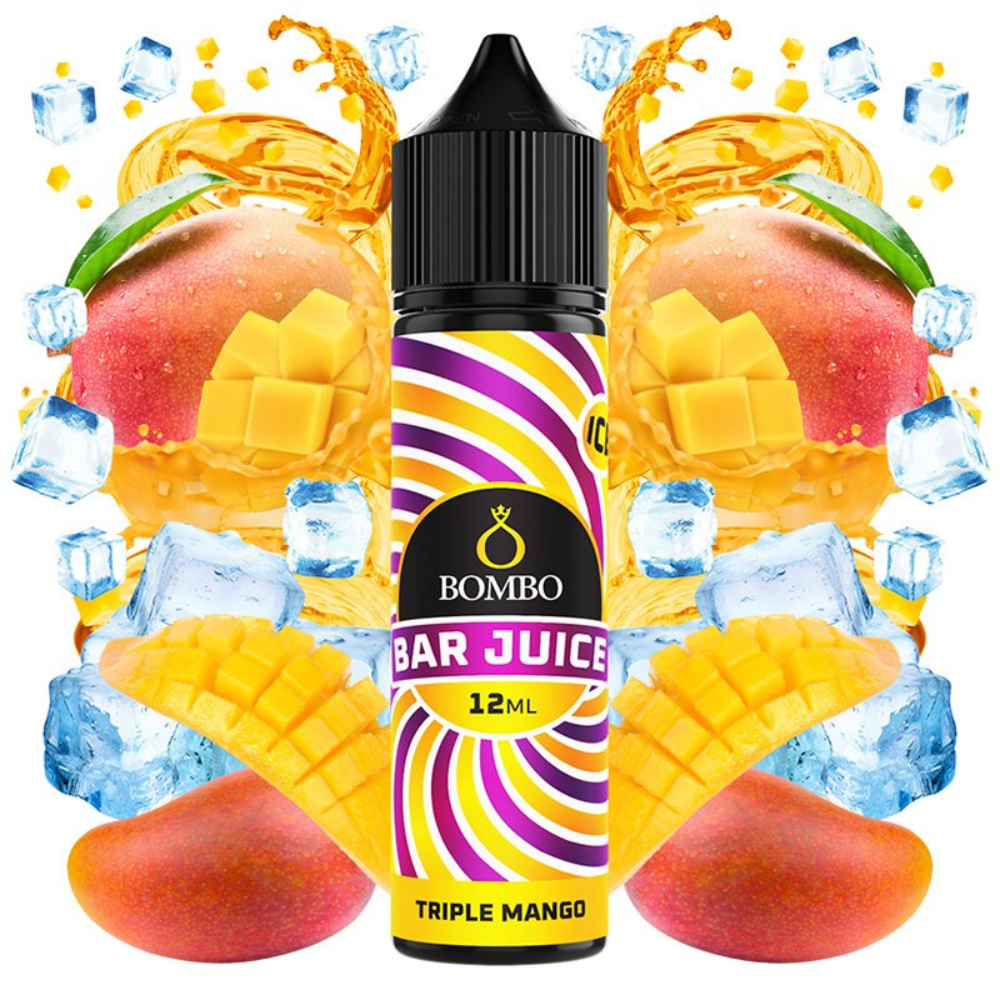AROMA BAR JUICE BY BOMBO TRIPLE MANGO ICE  12ML (LONGFILL)