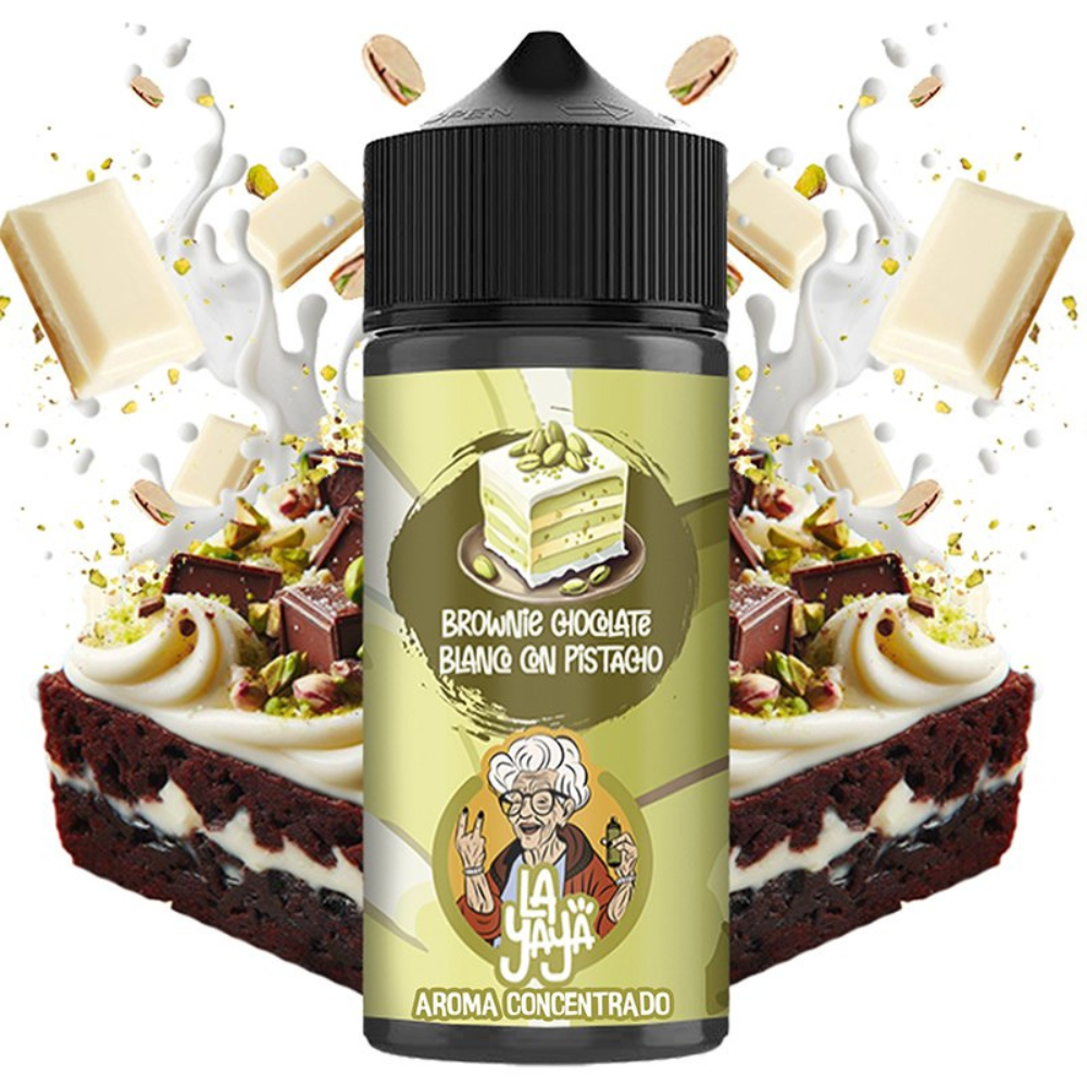 AROMA LA YAYA BROWNIE CHOCOLATE BLANCO CON PISTACHO 30ML (LONGFILL)