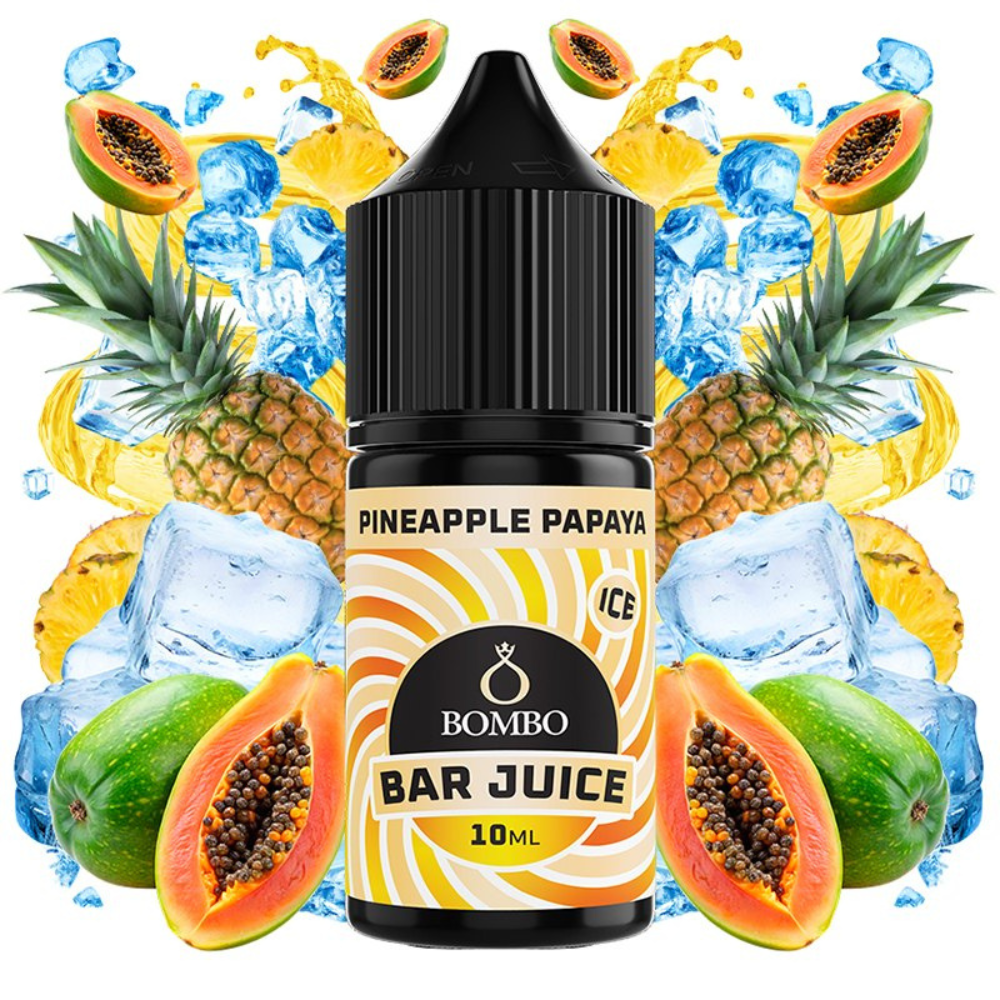 AROMA BAR JUICE BY BOMBO PINEAPPLE PAPAYA ICE 10ML (MINILONGFILL)