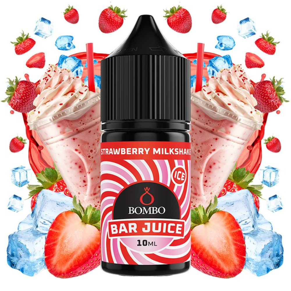 AROMA BAR JUICE BY BOMBO STRAWBERRY MILKSHAKE ICE 10ML (MINILONGFILL)