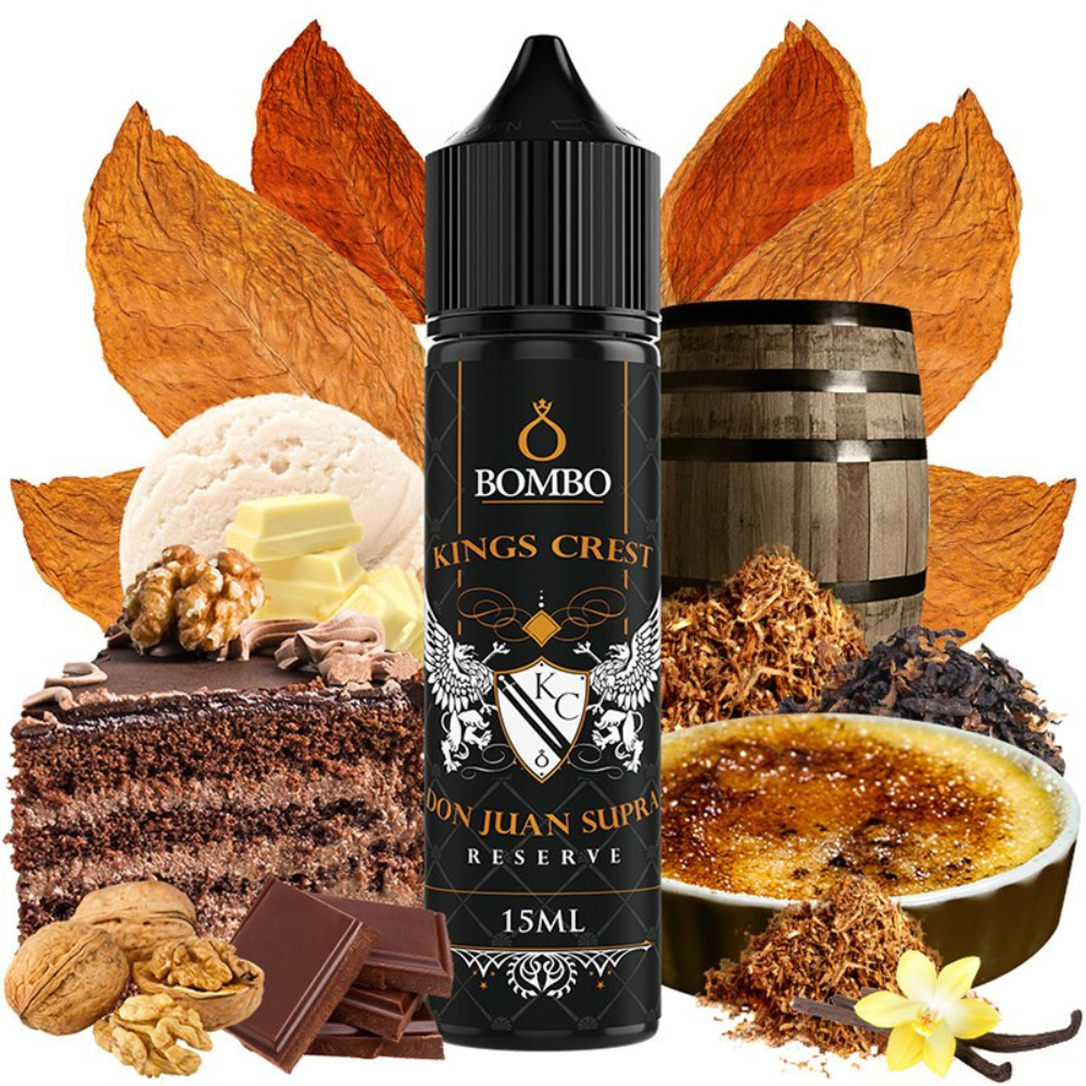 AROMA KINGS CREST & BOMBO DON JUAN SUPRA RESERVE 15ML/60 (LONGFILL)