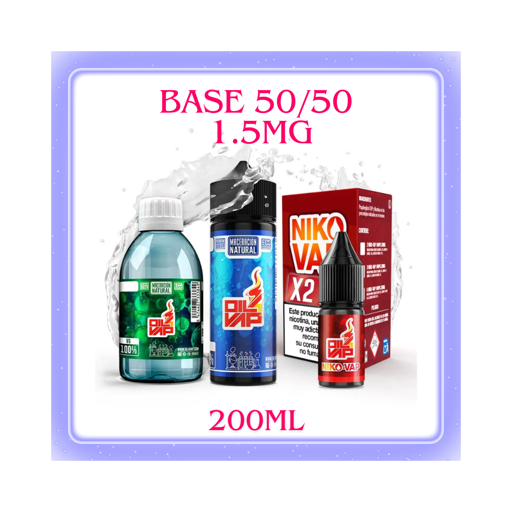 BASE OIL4VAP 50/50 200ML 1.5MG