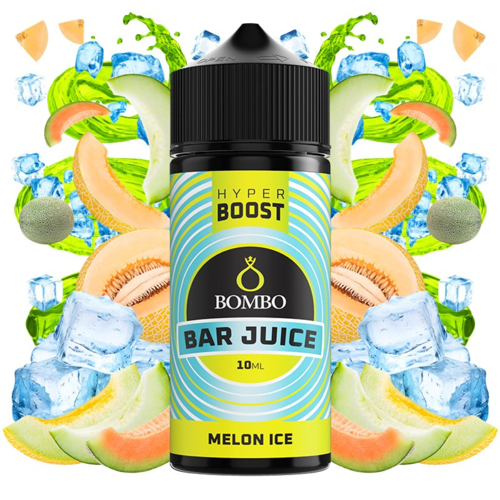AROMA BOMBO BAR JUICE HYPER BOOST MELON ICE 10ML/120 (LONGFILL)