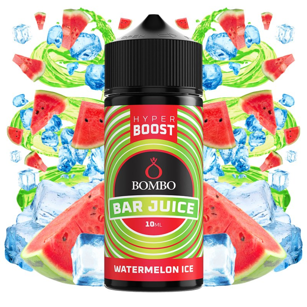 AROMA BOMBO BAR JUICE HYPER BOOST WATERMELON ICE 10ML/120 (LONGFILL)