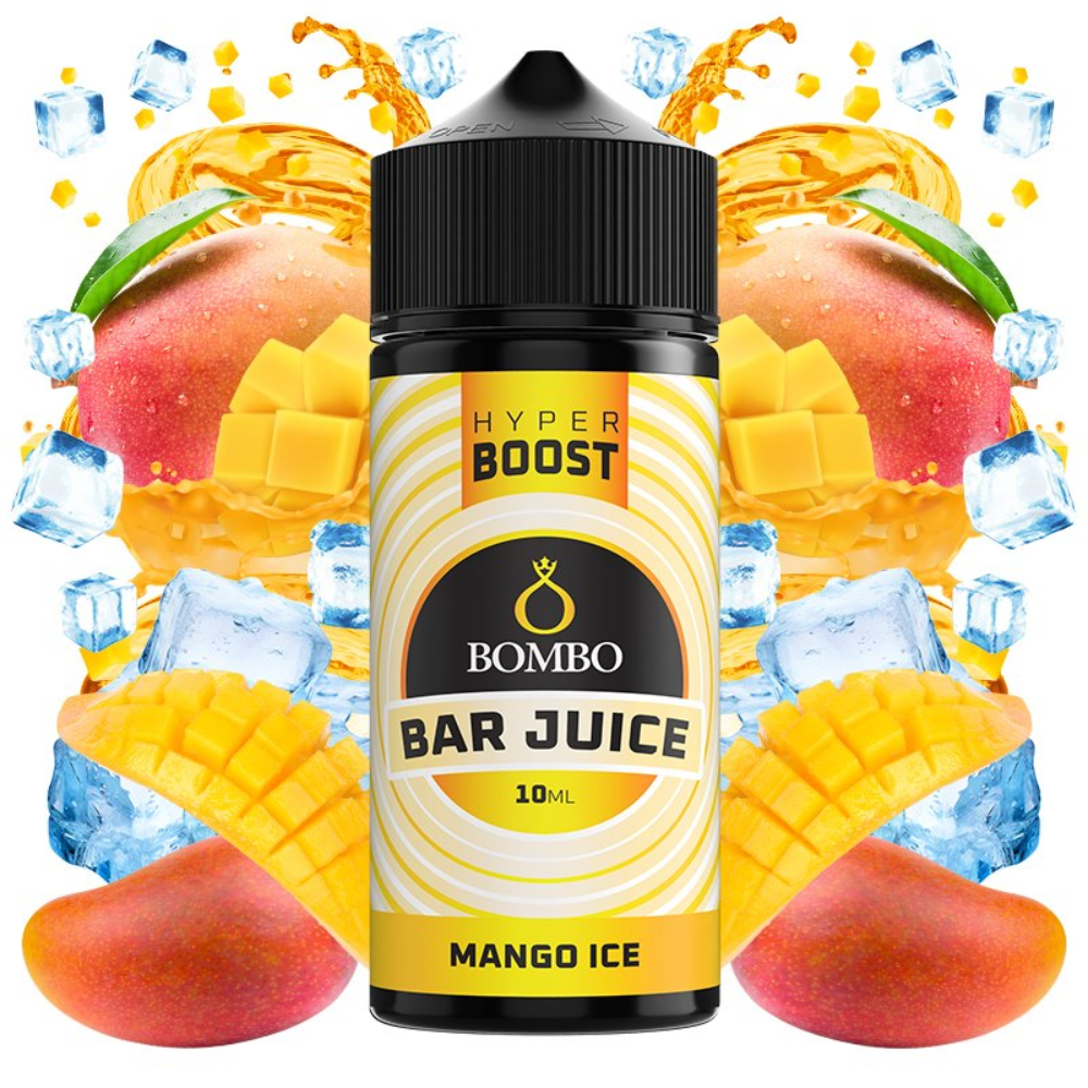 AROMA BOMBO BAR JUICE HYPER BOOST MANGO ICE 10ML/120 (LONGFILL)