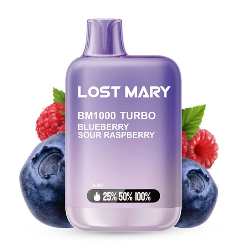 LOST MARY BM1000 TURBO BLUEBERRY SOUR RASPBERRY 20MG