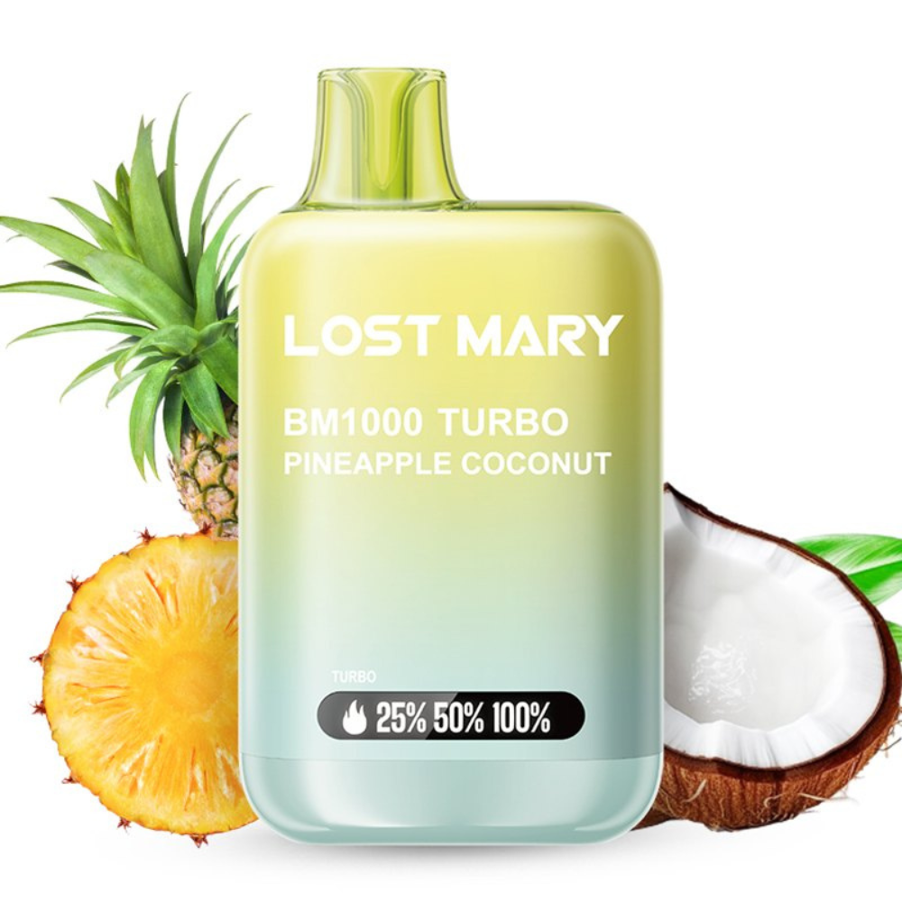 LOST MARY BM1000 TURBO PINEAPPLE COCONUT 20MG