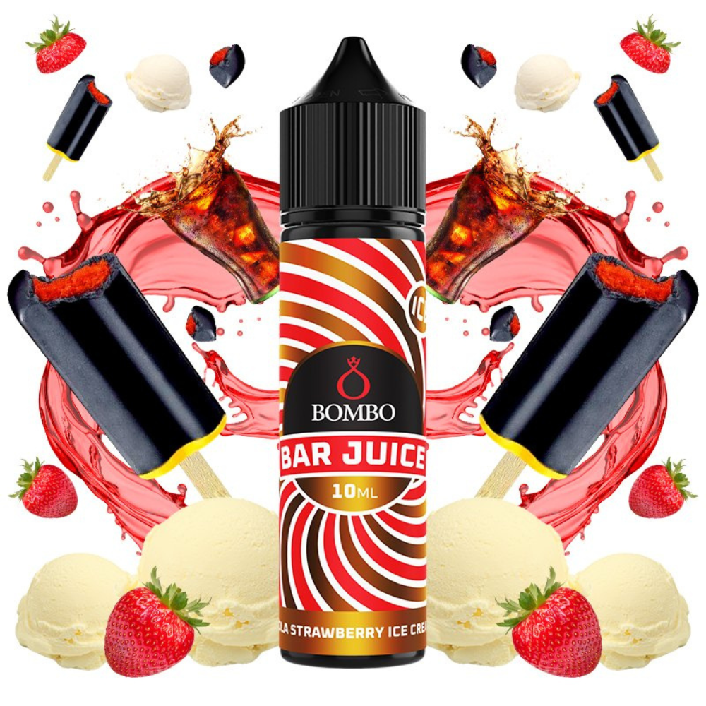 AROMA BAR JUICE BY BOMBO COLA STRAWBERRY ICE CREAM 10ML/60  (LONGFILL)
