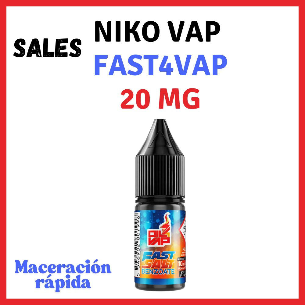 SALES NIKO-VAP FAST4VAP (MACERACIÓN RÁPIDA) 20MG