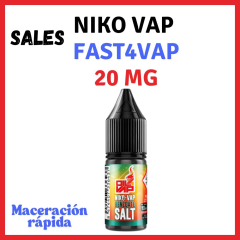 SALES NIKO-VAP FAST4VAP 75VG/25PG (MACERACIÓN RÁPIDA) 20MG