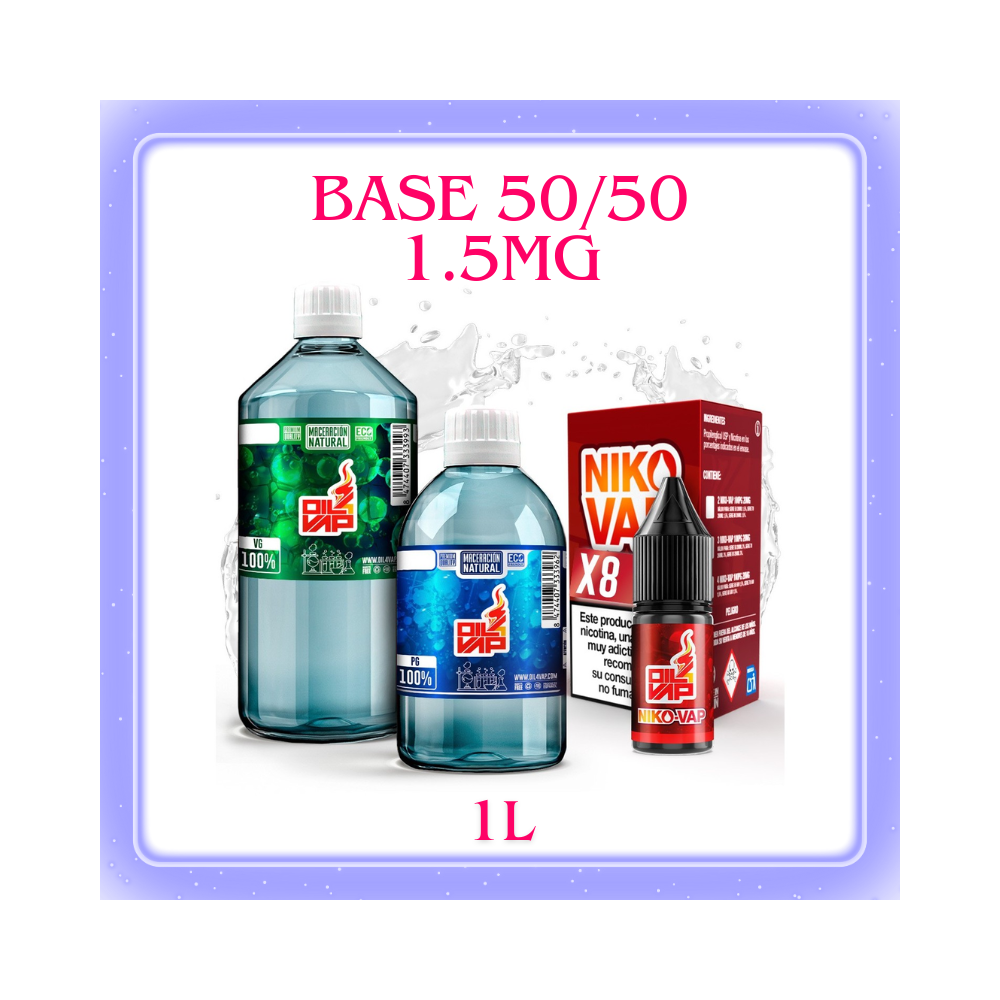 BASE OIL4VAP 50/50 1LITRO 1.5MG