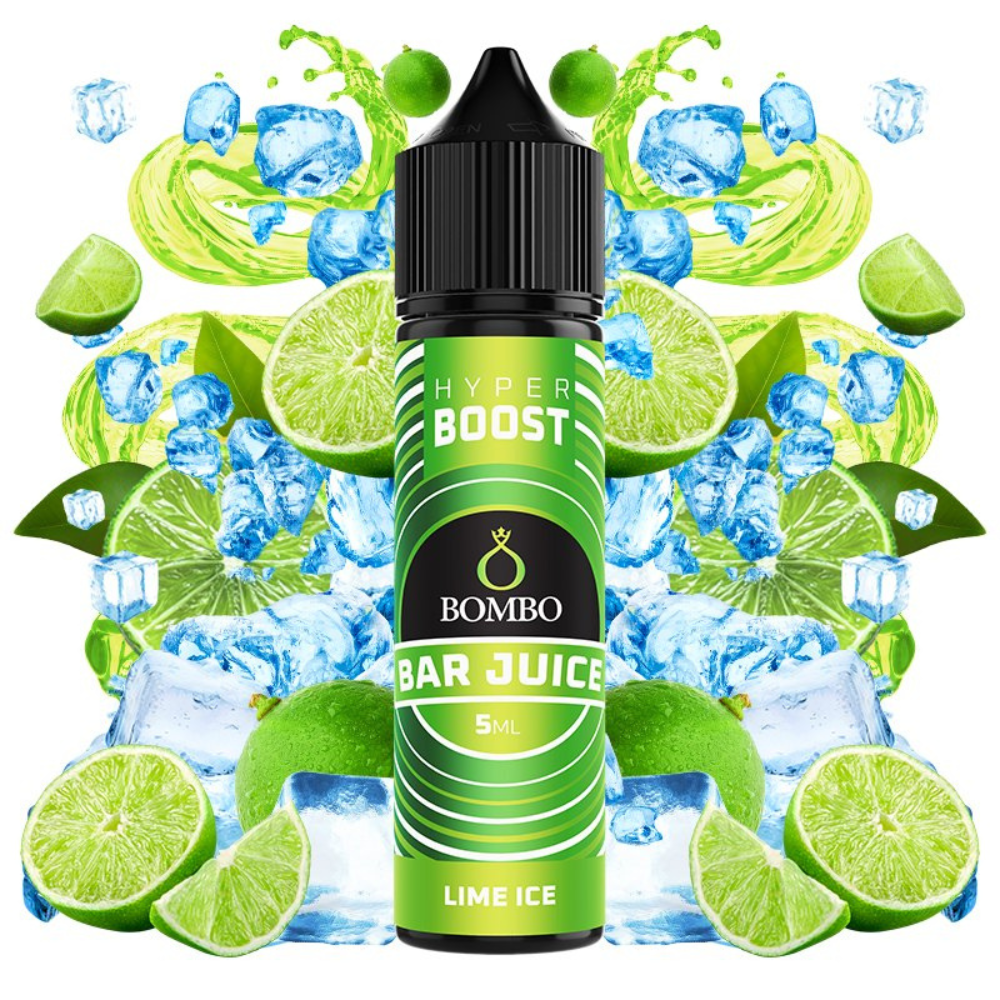 AROMA BOMBO BAR JUICE HYPER BOOST LIME ICE 5ML/60 (LONGFILL)