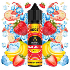 AROMA BOMBO BAR JUICE HYPER BOOST STRAWBERRY BANANA ICE 5ML/60 (LONGFILL)