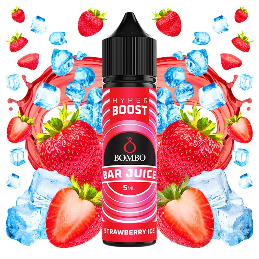 AROMA BOMBO BAR JUICE HYPER BOOST STRAWBERRY ICE 5ML/60 (LONGFILL)