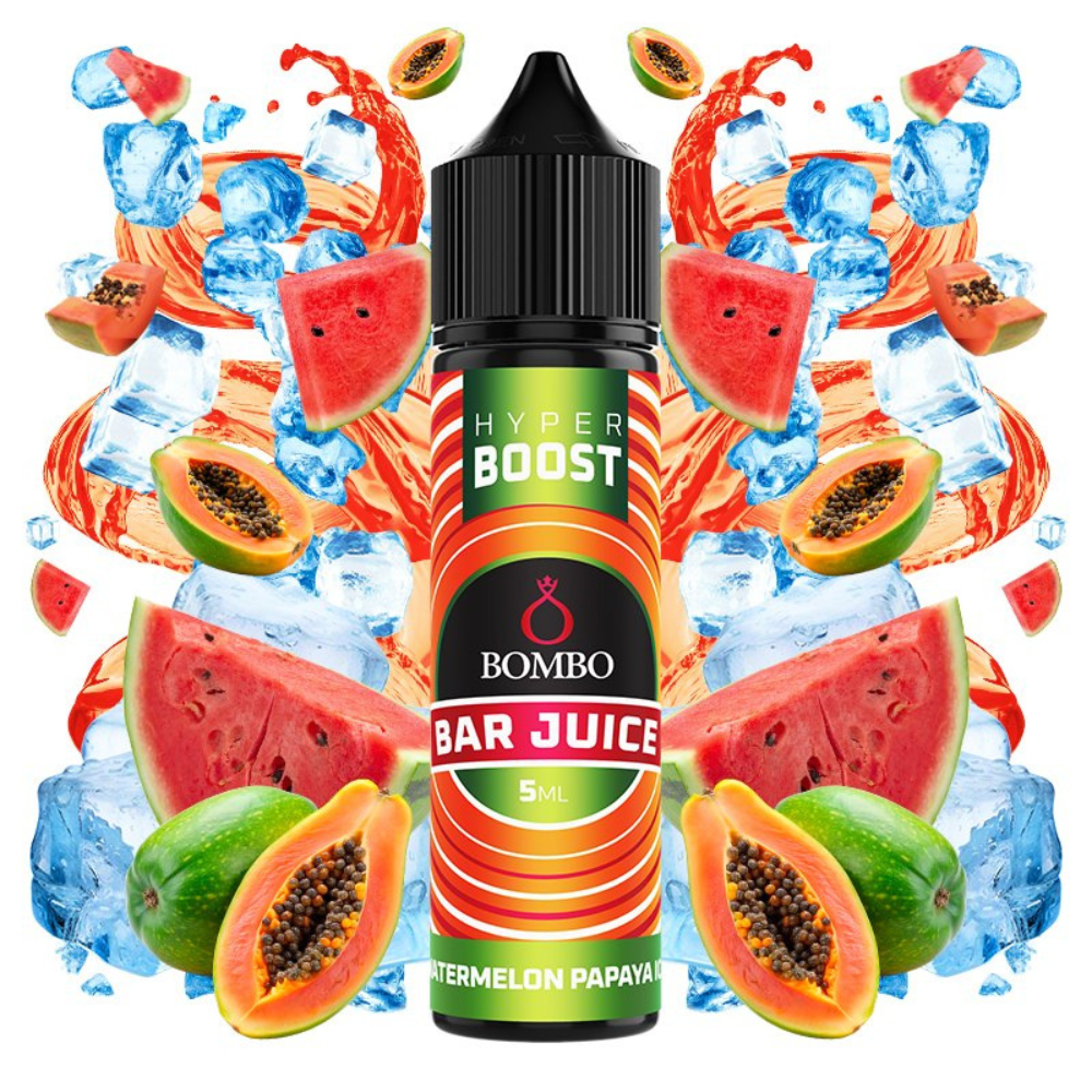 AROMA BOMBO BAR JUICE HYPER BOOST WATERMELON PAPAYA ICE 5ML/60 (LONGFILL)