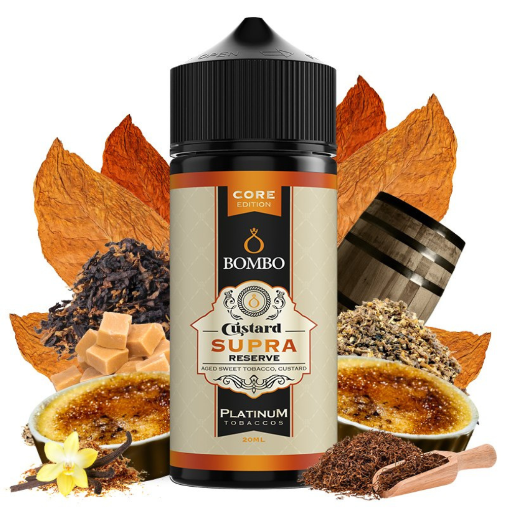 AROMA BOMBO PLATIMUN TOBACCO CUSTARD SUPRA RESERVE 20ML/120 CORE EDITION (LONGFILL)