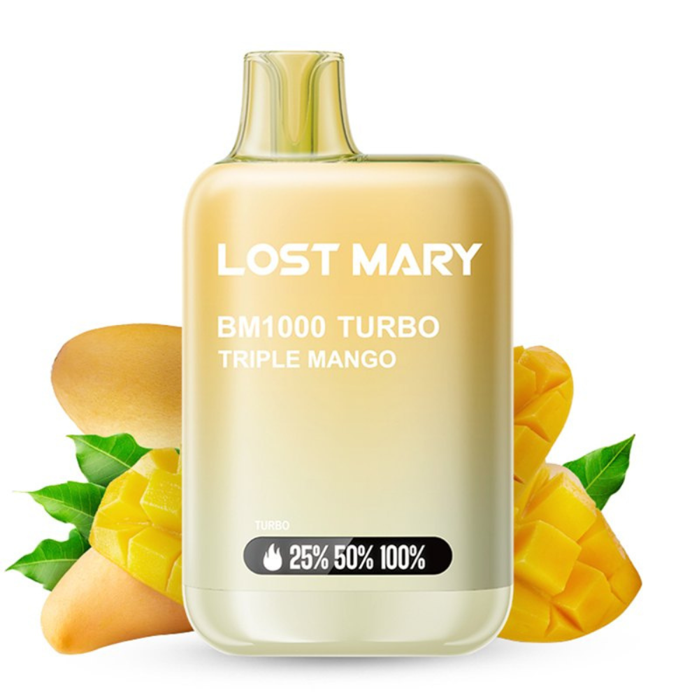 LOST MARY BM1000 TURBO TRIPLE MANGO SIN NICOTINA