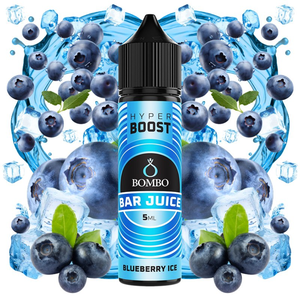 AROMA BOMBO BAR JUICE HYPER BOOST BLUEBERRY ICE 5ML/60 (LONGFILL)