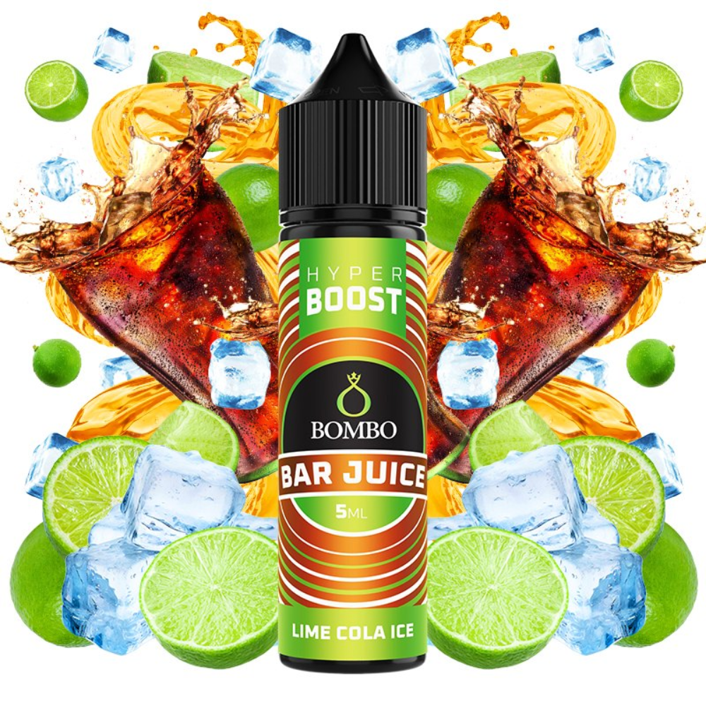 AROMA BOMBO BAR JUICE HYPER BOOST LIME COLA ICE 5ML/60 (LONGFILL)