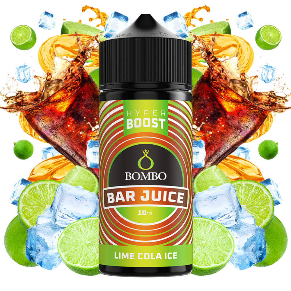 AROMA BOMBO BAR JUICE HYPER BOOST LIME COLA ICE 10ML/120 (LONGFILL)