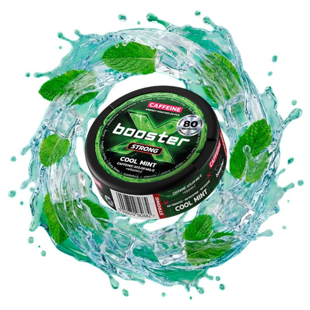BOLSA DE CAFEINA X BOOSTER COOL MINT 80MG