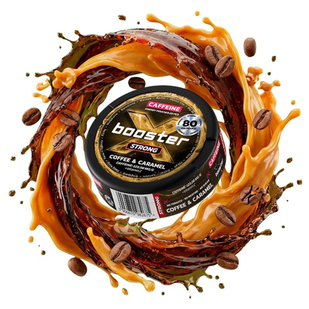 BOLSA DE CAFEINA X BOOSTER COFFEE & CARAMEL 80MG