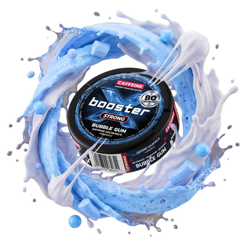 BOLSA DE CAFEINA X BOOSTER BUBBLE GUM 80MG