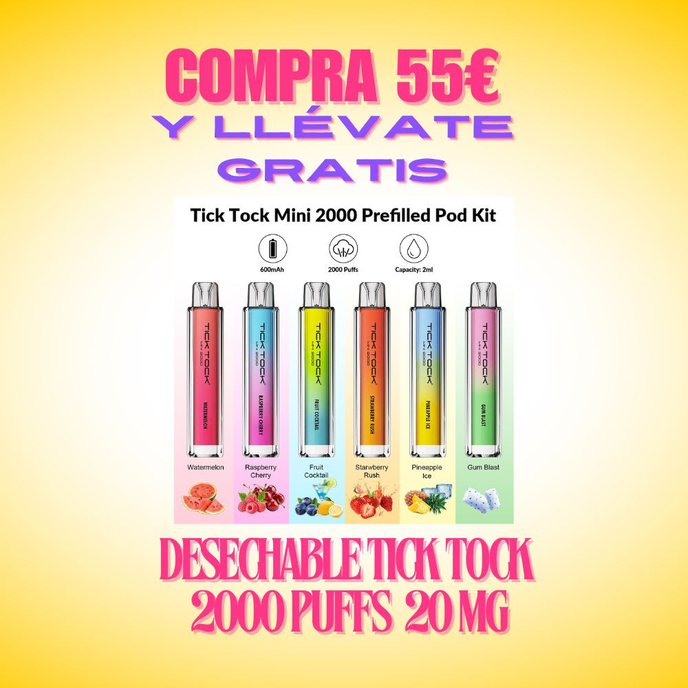 REGALO DESECHABLE TICK TOCK 2000P 20MG