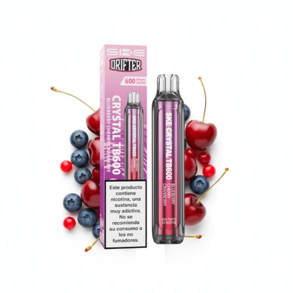 POD SKE DRIFTER CRYSTAL TB600 BLUEBERRY CHERRY CRANBERRY 20MG