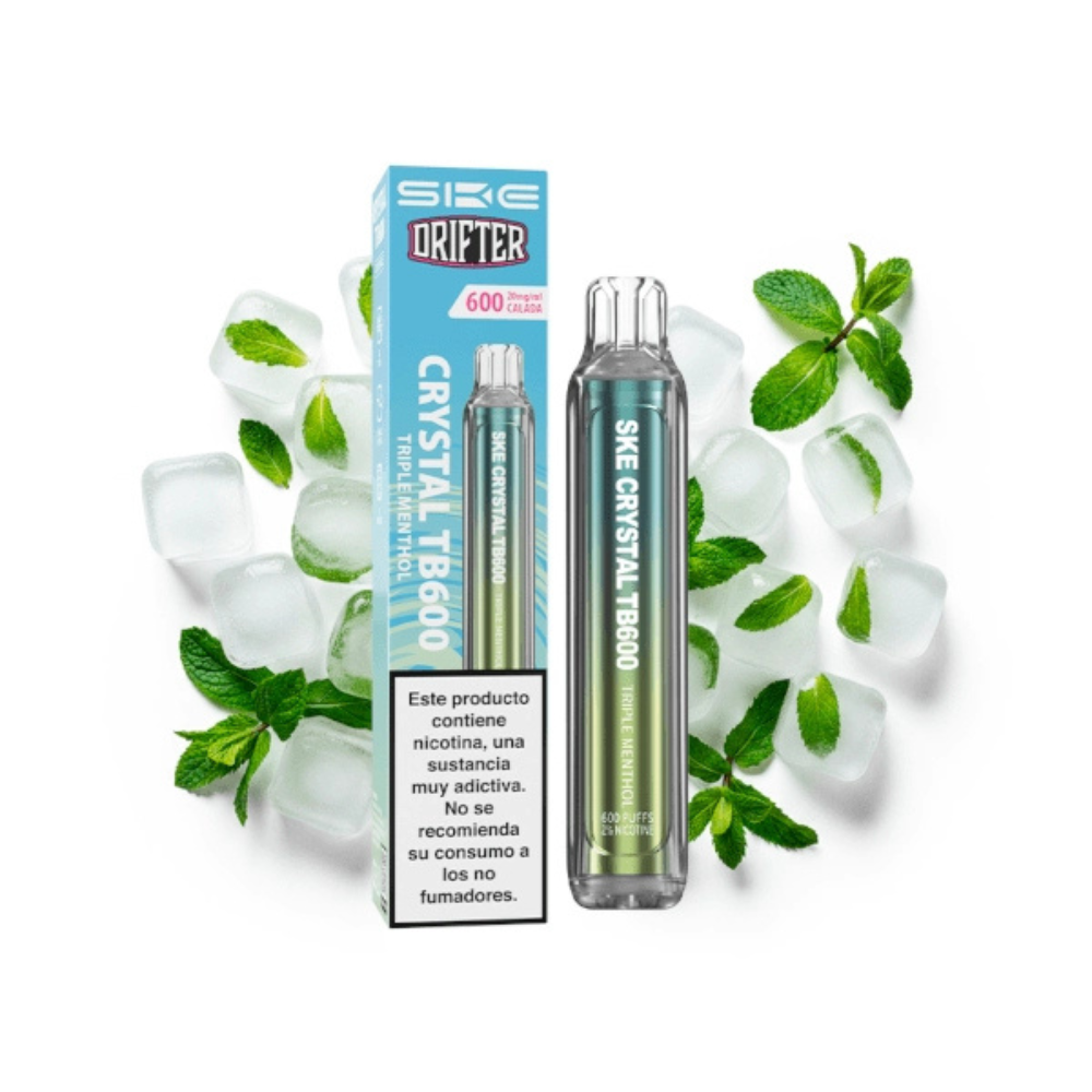 POD SKE DRIFTER CRYSTAL TB600 TRIPLE MENTHOL 20MG