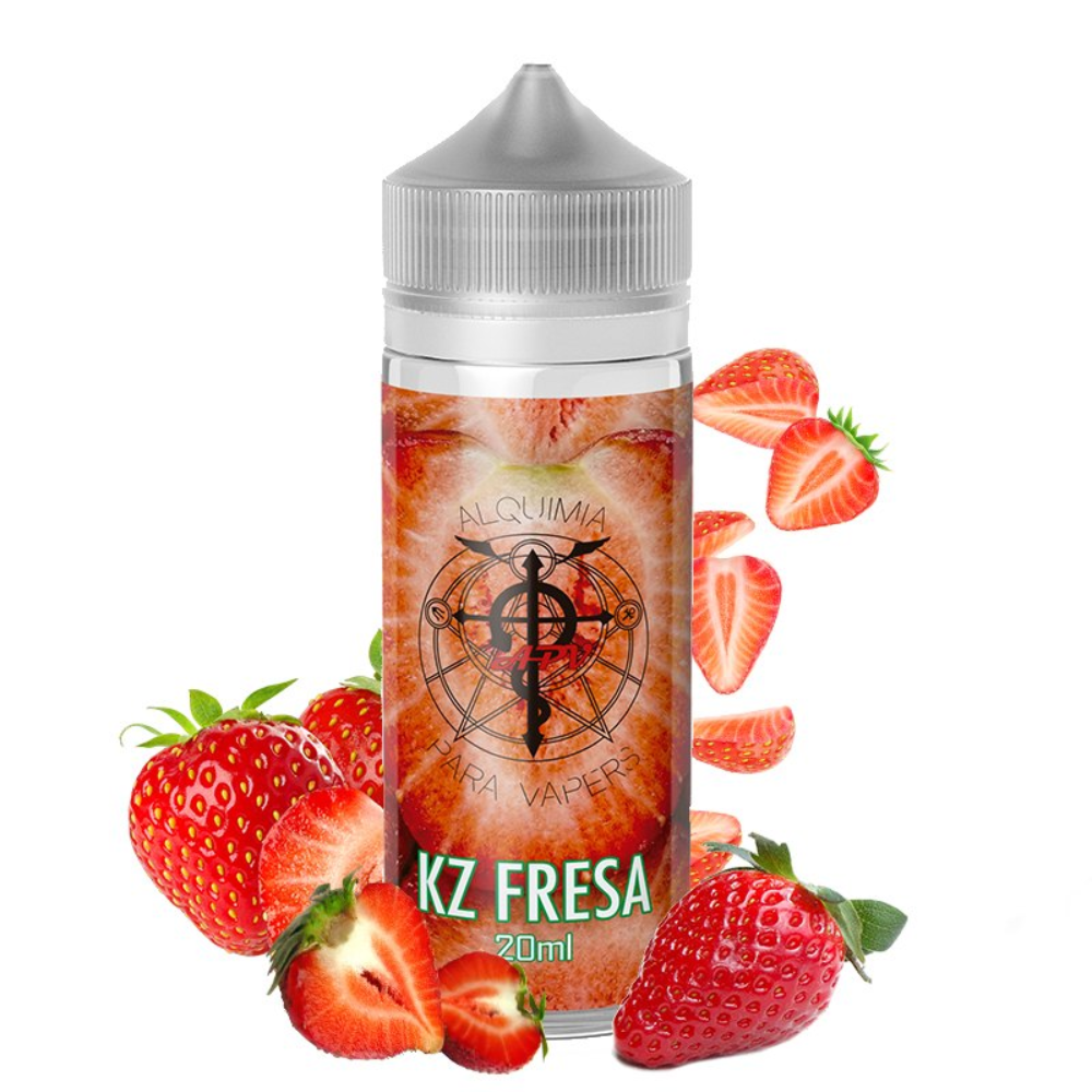 AROMA ALQUIMIA PARA VAPERS KZ FRESA 20ML/120ML (LONGFILL)
