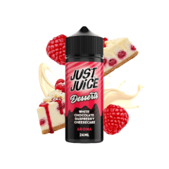AROMA JUST JUICE DESSERTS WHITE CHOCOLATE RASPBERRY CHEESECAKE 24ML (LONGFILL)