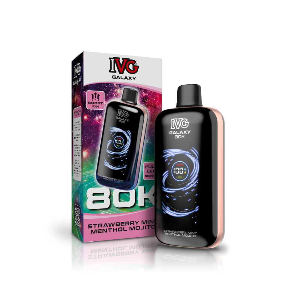 IVG GALAXY STRAWBERRY MINT MENTHOL MOJITO 80.000 CALADAS