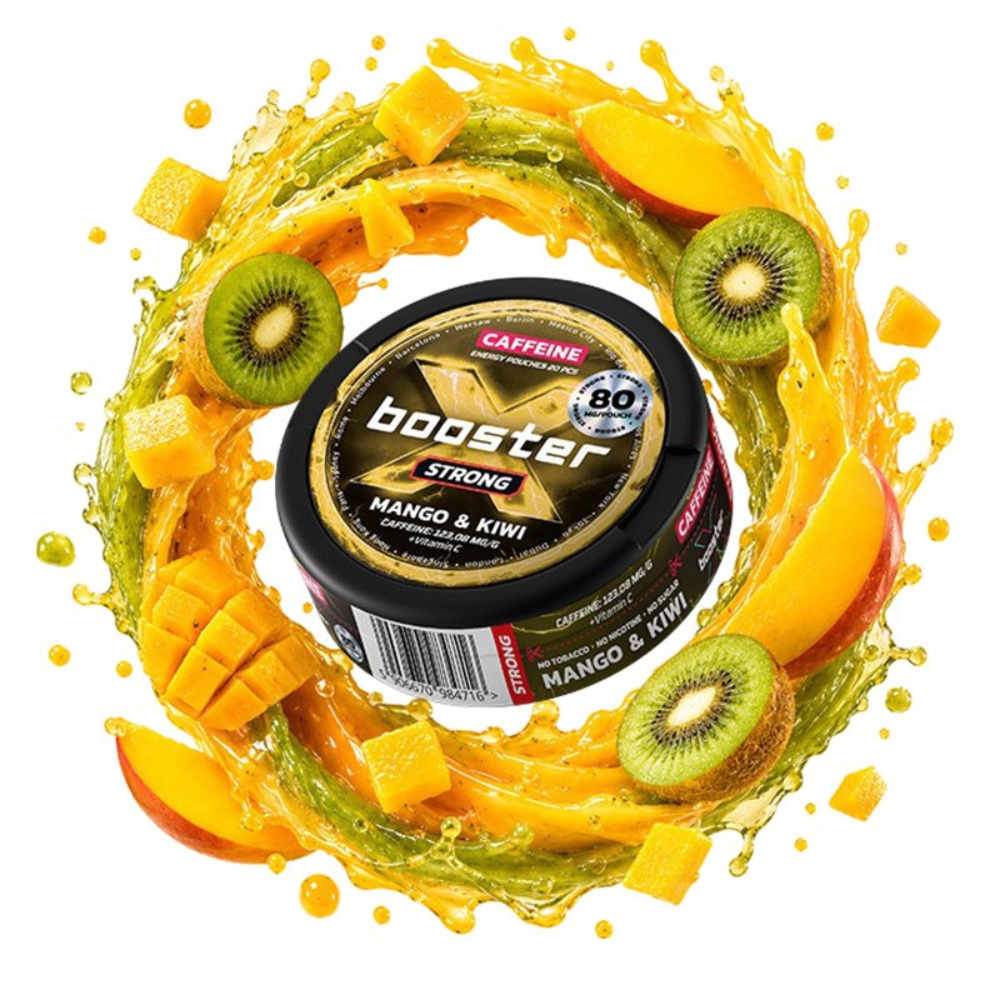 BOLSA DE CAFEINA X BOOSTER MANGO KIWI 80MG