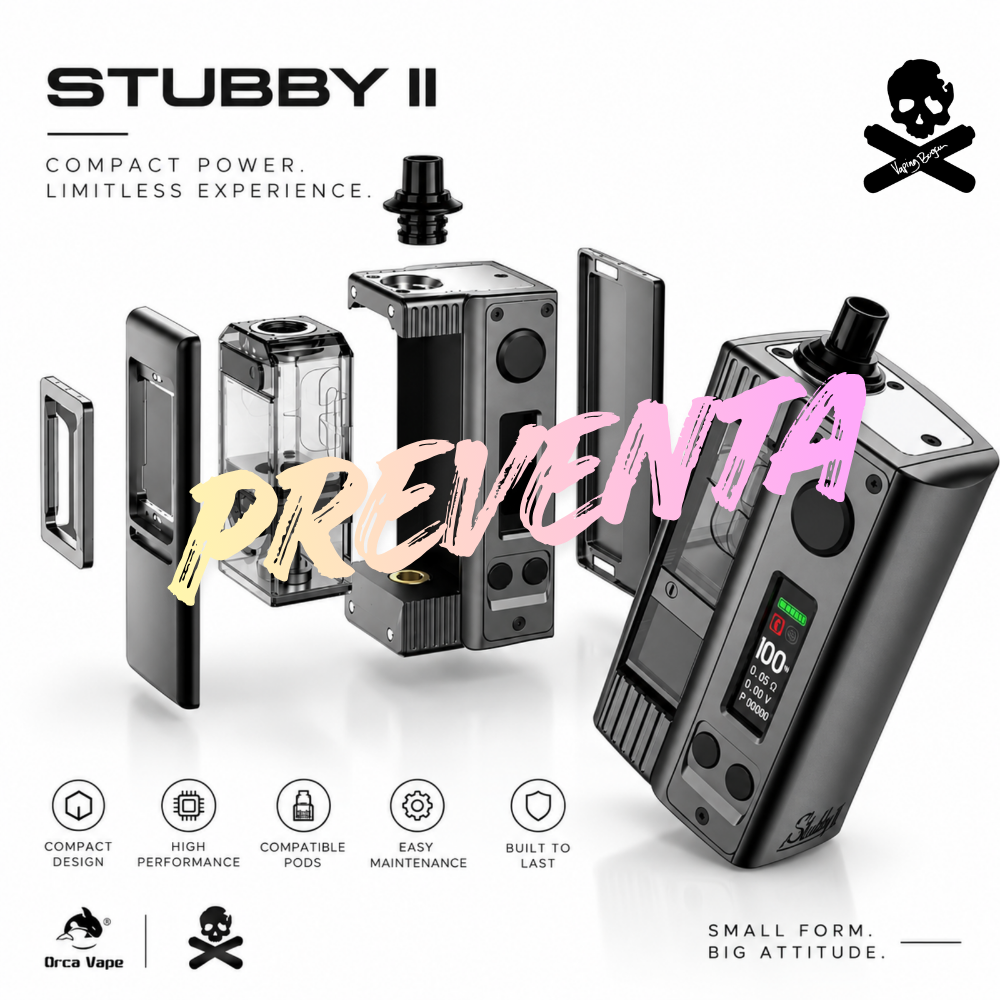 PREVENTA EARLY BIRD X VAPING BOGAN STUBBY V2 AIO 18650  QUICKSILVER