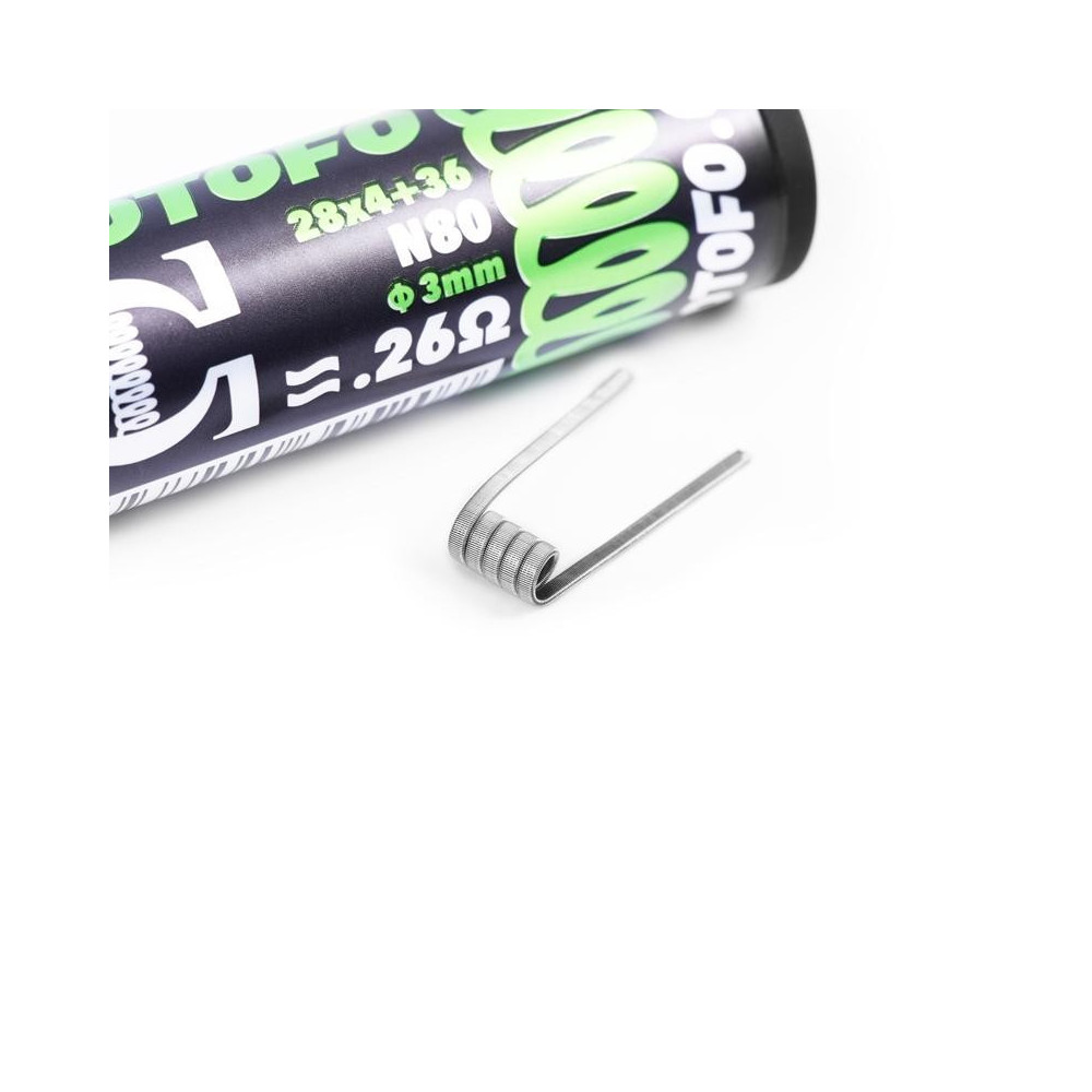 COIL WOTOFO QUAD CORE FUSED CLAPTON 28X4 + 36 de 0.26 ohms