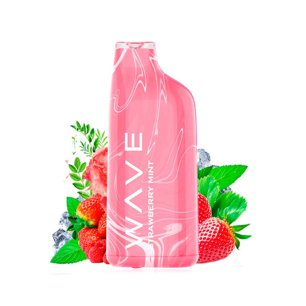 POD BUD VAPE WAVE STRAWBERRY MINT 800P-20MG